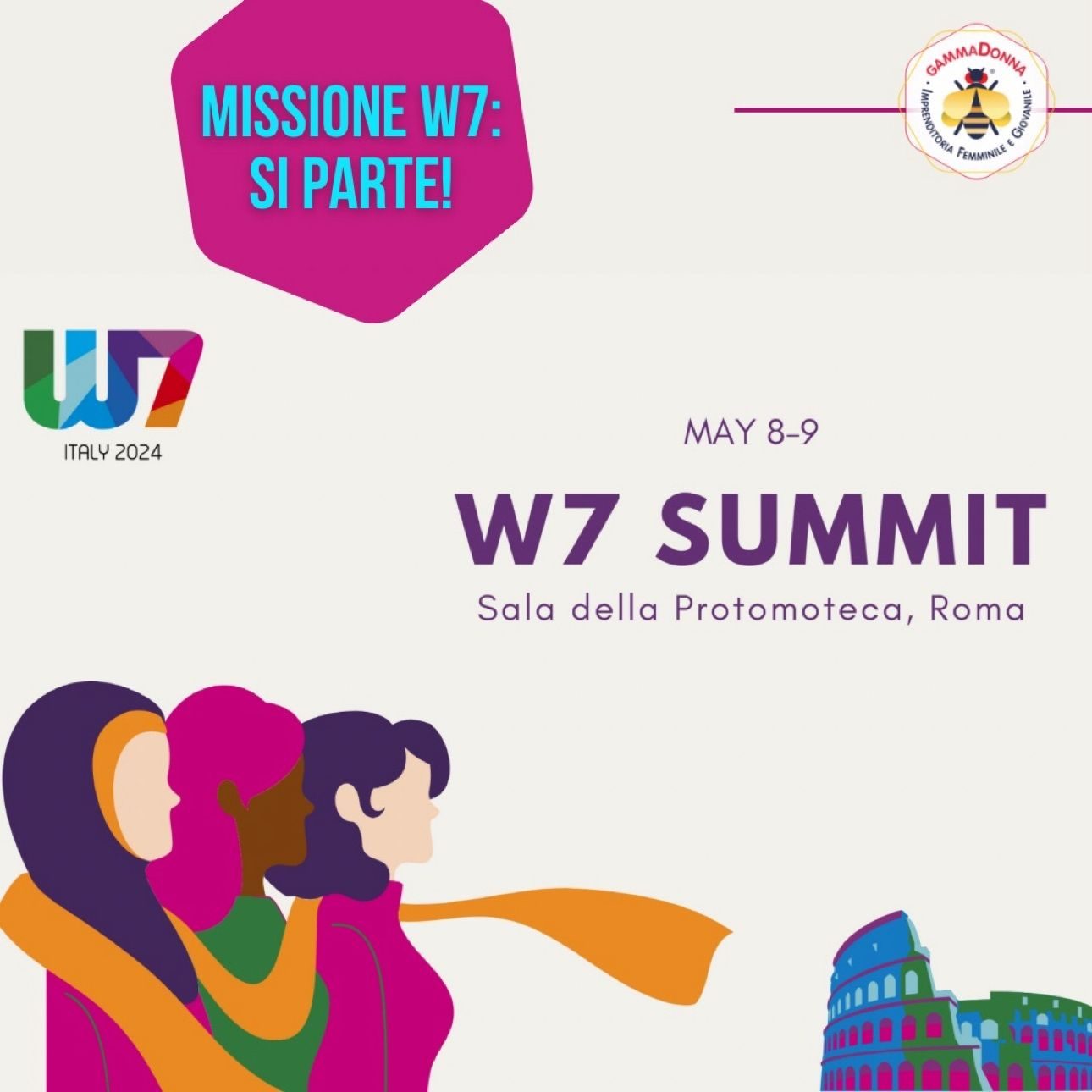 Summit Women7: anche GammaDonna in partenza per Roma!